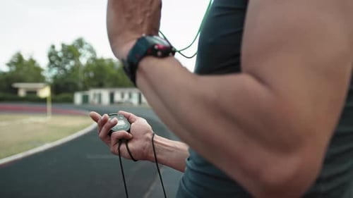 Zeiterfassung während einer Trainingsnahaufnahme