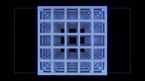 Abstract Geometric Cube Grid Rotation