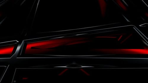 Background with Black and Red Elements, Shape, Reflection, Unique Design, 3D Render, Exclusive