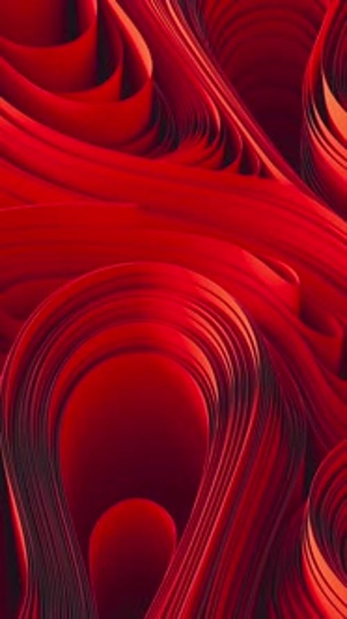 Fluid Abstract Red Waves Motion Background
