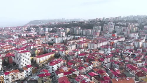 4k Aerial view of Trabzon city, Turkey