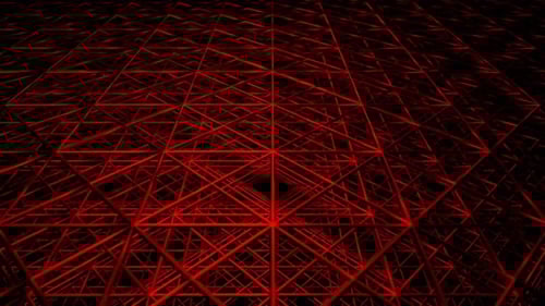 Circle Movement On Red Blurred Grate Background Vj Loop In 4K