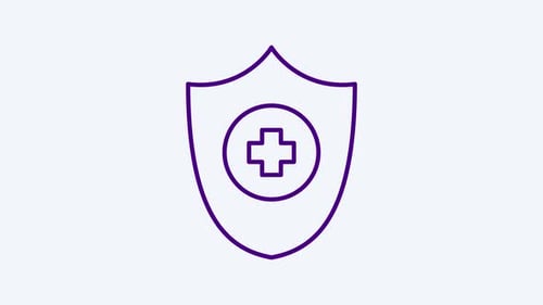 Animated Health Protection Medical Cross Icon