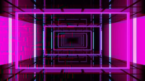 A Journey Through the Neon Corridor DJ VJ Loop