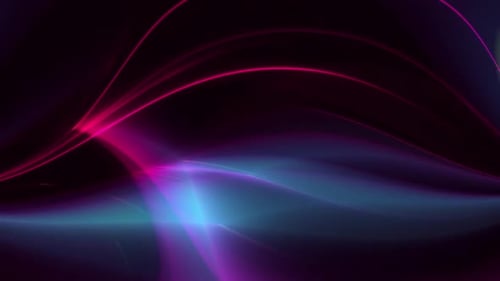 Dynamic Abstract Flowing Neon Light Waves Loop