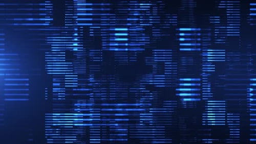Abstract Blue Digital Data Stream Background Loop