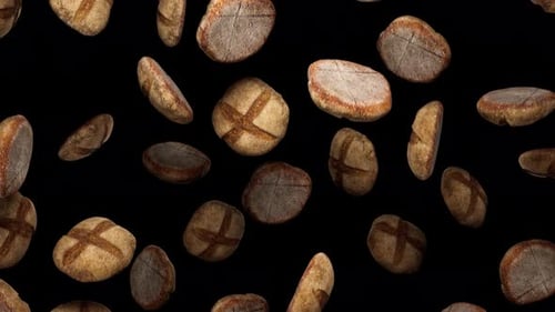 Round Rye Bread Falling Loop on Alpha