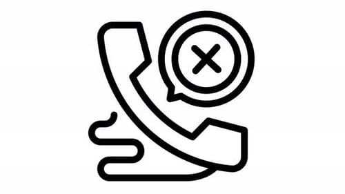 phone call line icon animation