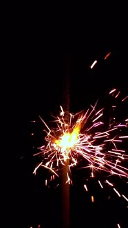 Sparkling Light Bursts from a Festive Sparkler