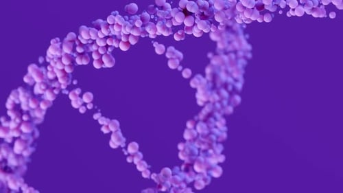 Fluid Particle DNA Double Helix Science Animation