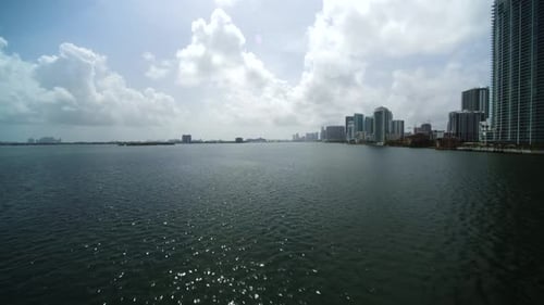 Miami, FL / USA - August 16 2017: Miami, Harbor by Aerial