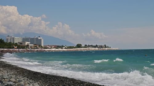 Beach In Windy Weather