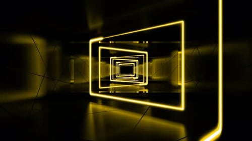 Gelbe abstrakte Tunnel-Hintergrund