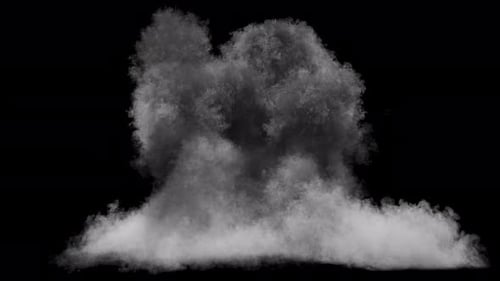 Explosion VFX with Fiery Blast and Billowing Smoke