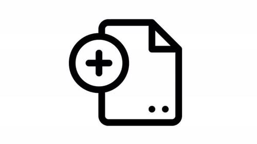 blank paper line icon animation