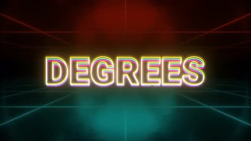 Futuristic Neon Glowing Text Reveal on Digital Grid