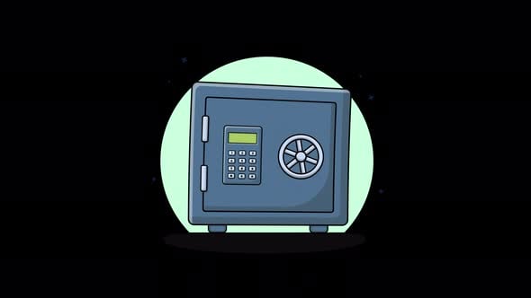 Safe Box Concept Animation Video - Transparent, Backgrounds Motion ...