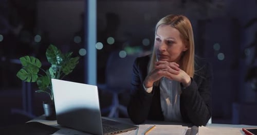 Adult Businesswoman Office Executive Corporate Leader Hiring Manager Employer Stretching After