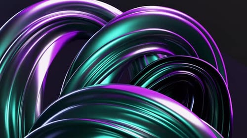 Animación abstracta de bucle ondulado. Fondo renderizado en 3D, formas fluidas, fluidas y retorcidas