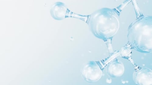 Transparent Molecular Structure Science Background Loop Animation