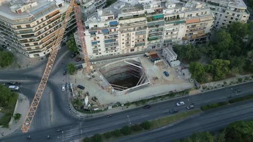 Construction Works at Evangelismos Metro Station in Athens