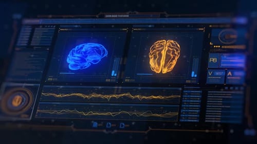 Futuristic Brain Scan UI with Advanced Data Analysis
