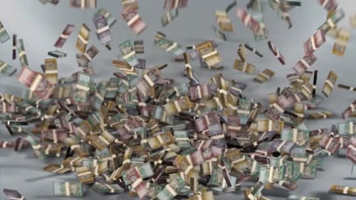 Monnaie arménienne - Drams empilés qui tombent - Monnaie arménienne