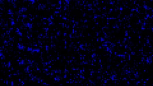 Modern technological space. Abstract digital background with glowing blue squares.