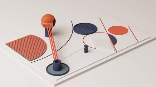 Modern Abstract Geometric Composition