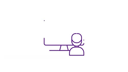 Animated Line Art of Person Watching Video on Computer