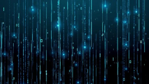 Digital Rainfall Business Corporate Technology Digital Background Loop