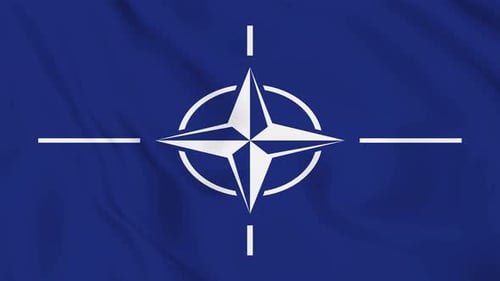 Waving NATO Flag Loop Animation