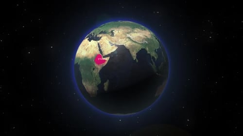 Earth Zoom From Space To Ethiopia