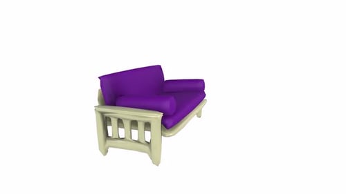 Couch 3d furniture object rotating loop
