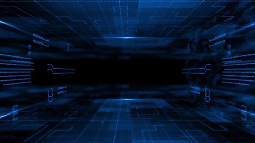 Abstract spiral Vj animation blue and red neon background for dance music 3d render