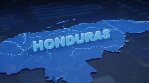 Futuristischer digitaler Hintergrund der Honduras-Karte
