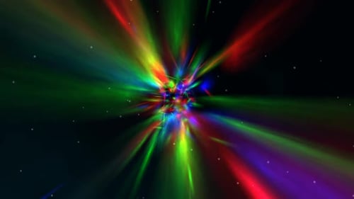 Blue, Red and Green Galaxies, Abstract Background, Universe, Space, Exclusive, 3D Render