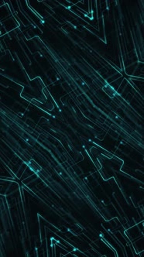 Vertical Video - Digital Data Stream Abstract Technology Background Video