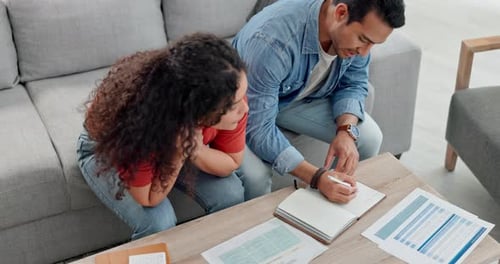 Young Couple Planning Together at Home
