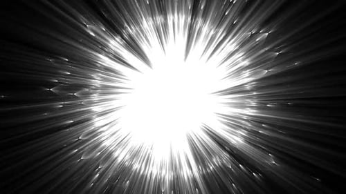 Abstract Bright Starburst Light Reveal with Sparkling Rays