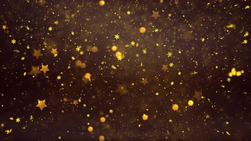 Elegant Christmas Celebration Background with Golden Particles
