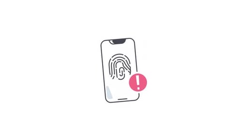 Animated Smartphone Fingerprint Error Icon