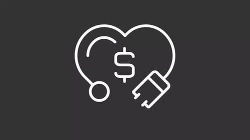 Medical expenses white line animation