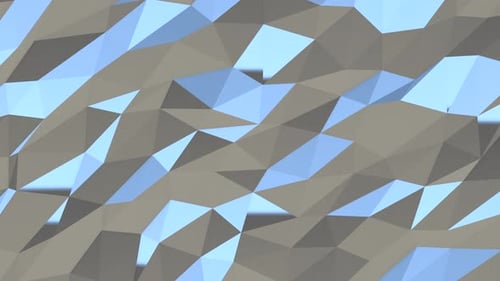 Animated Abstract Geometric Blue and Gray Polygonal Background