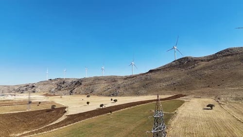 Wind Turbines in a Rural Landscape
