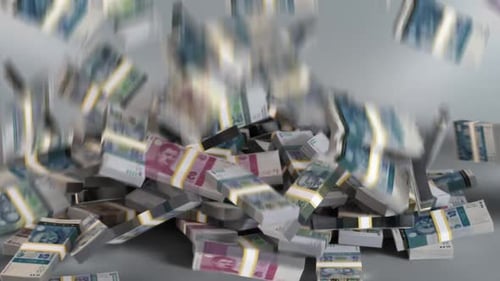 Argent du Tadjikistan - Somoni Stacked Money Falling - Monnaie tadjike