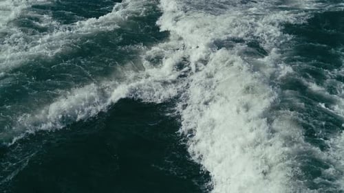Sea Waves Foam Behind A Ferry 2