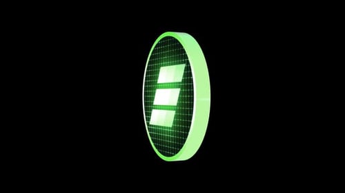 Futuristic Digital Grid Circle Logo Reveal Animation
