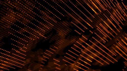 Abstract Digital Glowing Particle Grid Background Animation