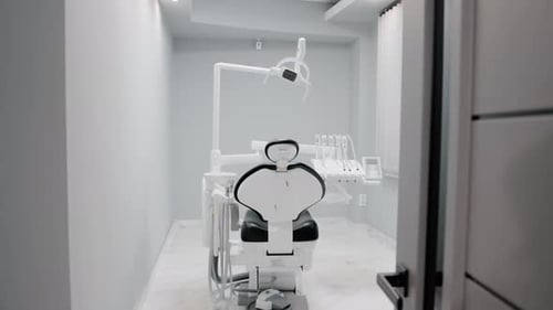 Dentistry empty dental office before receiving patients dental chair
